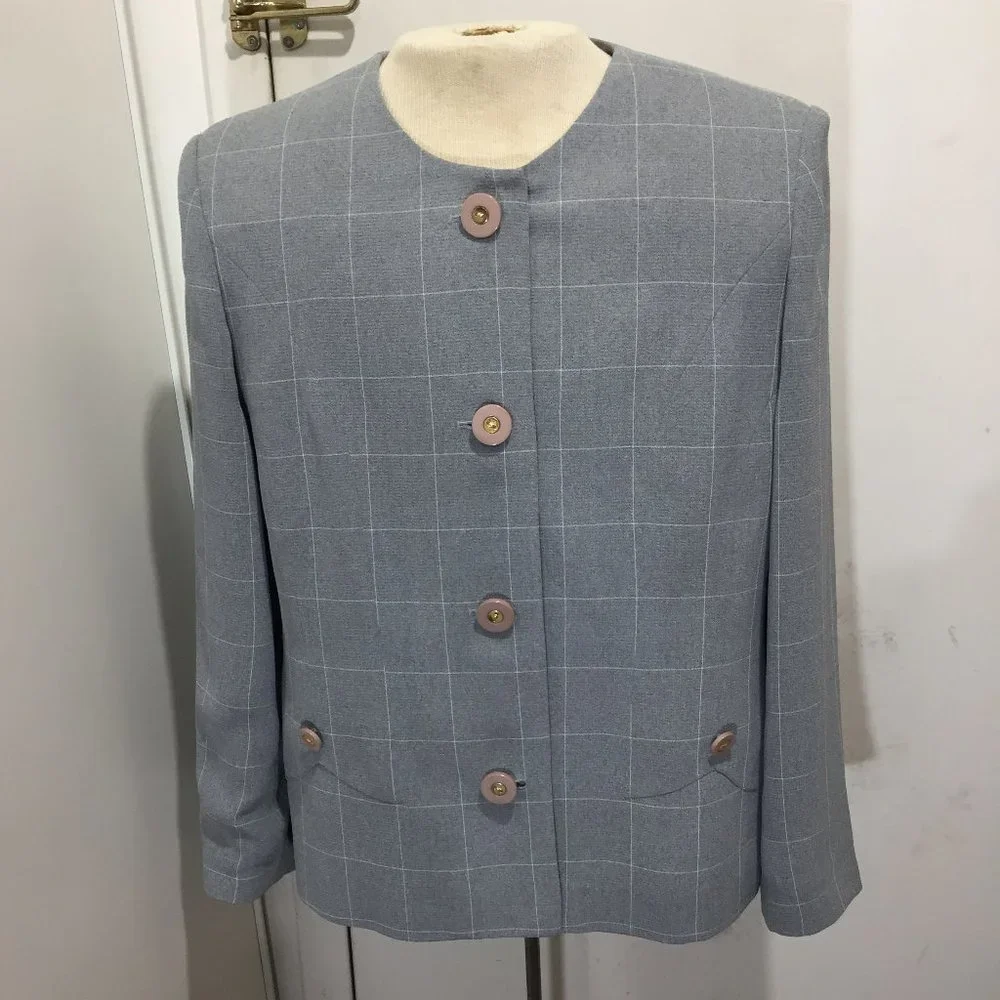 VINTAGE NANCY PLAID JACKETS SIZE 13 - Picture 2 of 6